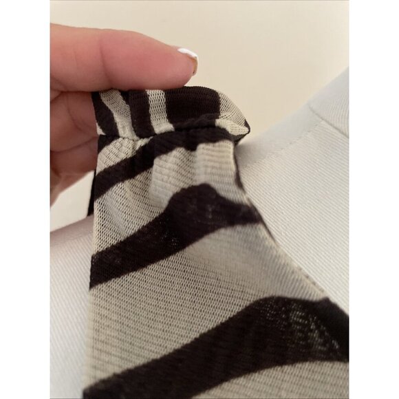 Vintage Y2k Michael Kors Animal Print Top Size Large Brown Empire Waist Fairy - Picture 3 of 10